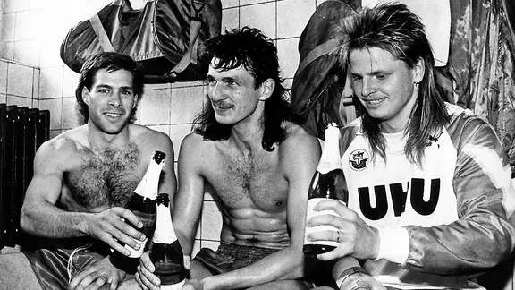 Paul Caligiuri, Gernot Alms und Mike Werner (v.l.)