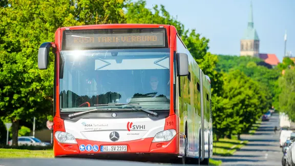 Ein Bus der SVHI Stadtverkehr Hildesheim GmbH.
