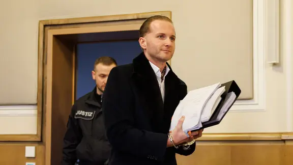 Der Angeklagte Hendrik Holt im Landgericht Osnabrück. (Archivbild)