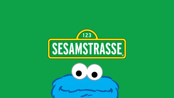 Logo der Sendung Sesamstraße mit dem Krümelmonster