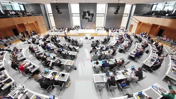 Blick in den niedersächsischen Landtag.