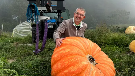 Wolfgang Willmann betreibt die Kürbis-Zucht als Hobby.