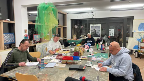 Mitglieder der Kunstwerkstatt in Jenfeld