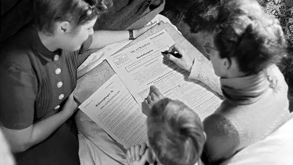 Volkszählung im besetzten Deutschland 1946.