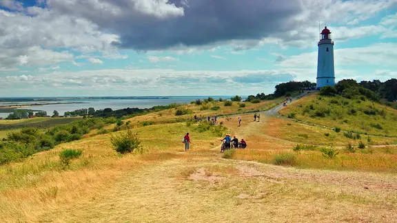 Hiddensee: Leuchtturm auf dem Dornbusch.