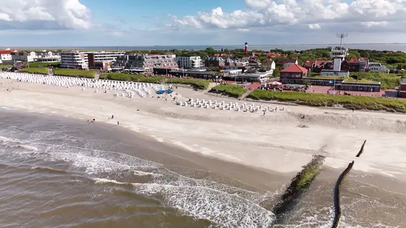 Blick auf den Strand von Wangerooge
