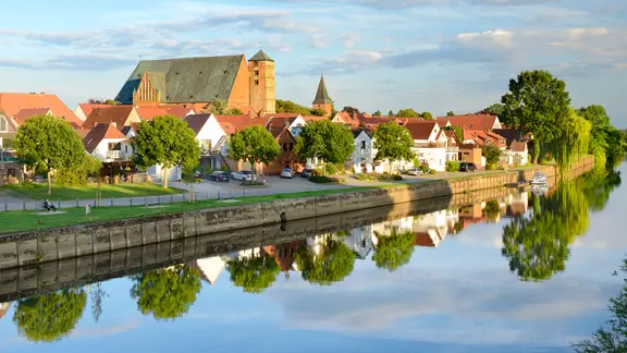 Stadtpanorama von Verden an der Aller