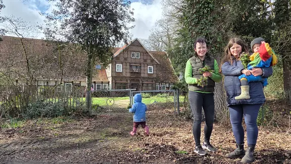 Das Wohnhaus von Familie Scherhorn, die mit sechs Kindern einen Biohof betreibt