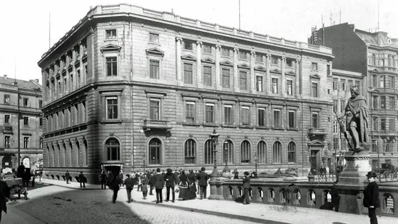 Sitz der Commerzbank an der Trostbrücke in Hamburg 1870