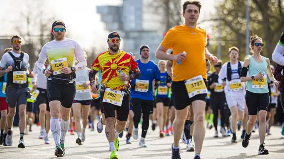 Läufer beim Marathon in Hannover.