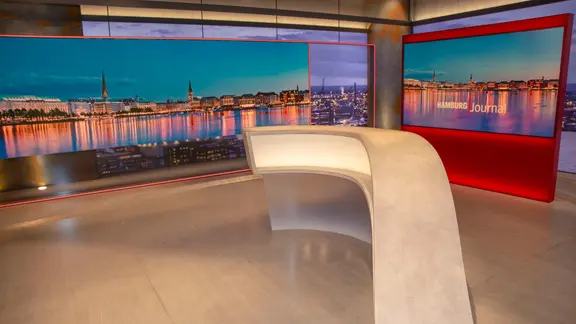 Das neue Studio des Hamburg Journals.
