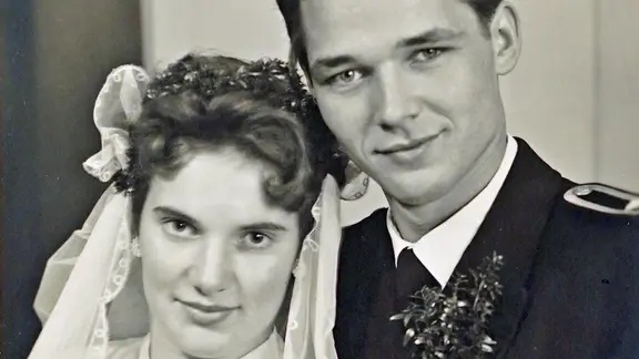 Hochzeitsfoto von Helga und Horst Markwart (1955)