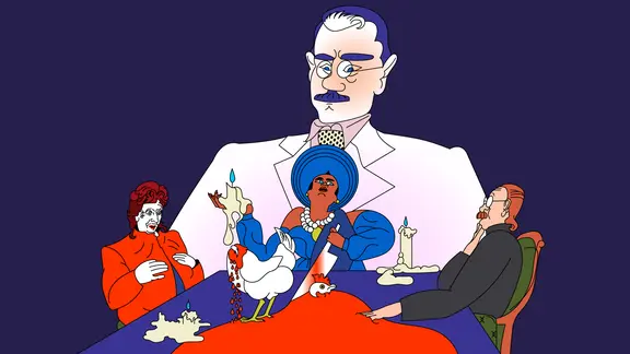 Illustration zur Hörspielserie "Die Erschöpften".