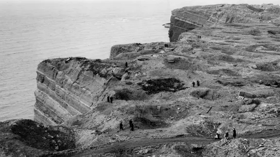 Die Nordwestspitze der Insel Helgoland, Aufnahme von 1952