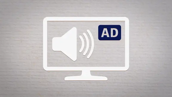Grafische Symbolisierung des Begriffes "Audiodeskription"