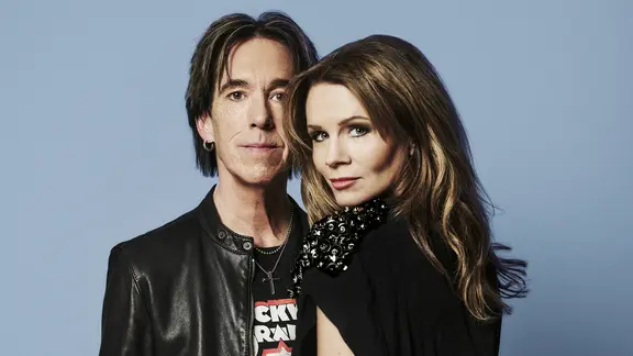 Das Duo Roxette posiert