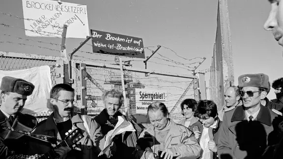 Mauerfall im Dezember 1989 im Harz