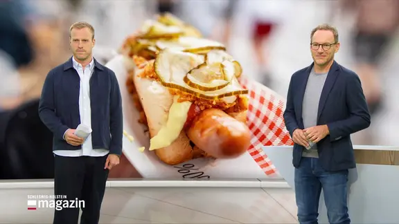 Die Moderatoren Henrik Hanses und Julian Krafftzig