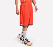 BASKETBALL PRINTED SHORTS, WHITE/BLACK/ORANGE