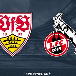 Logo VfB Stuttgart gegen 1. FC Köln