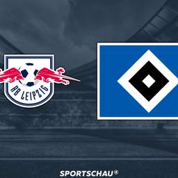 Logo RB Leipzig gegen Hamburger SV
