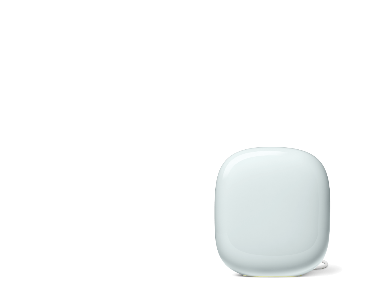 nest WiFi pro in fog sitting in front of image with woman and daughter in field of flowers