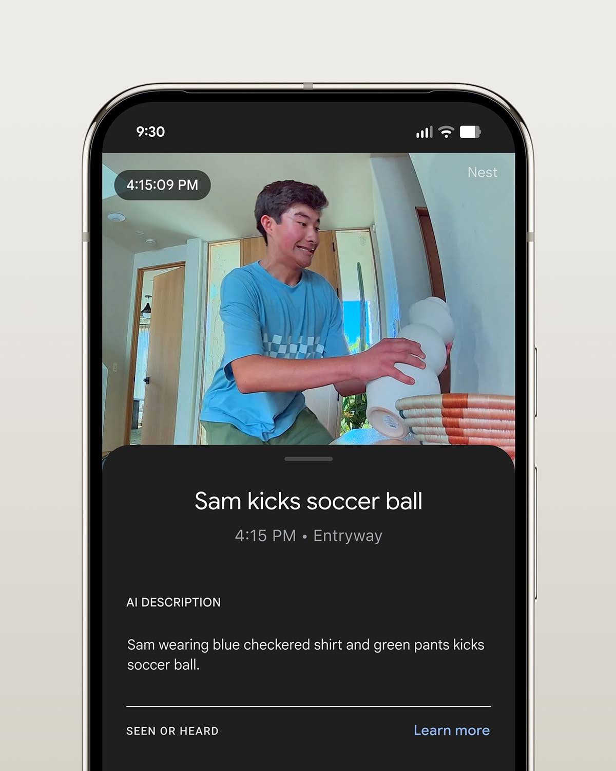 Image of new Gemini enhanced security features in the Google Home app