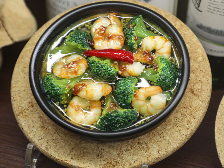 Shrimp al ajillo, food model