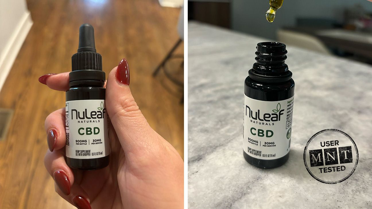 An MNT tester's photo of Nuleaf Naturals CBD oil