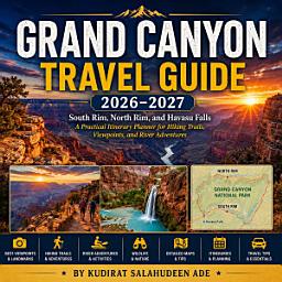 Obrázek ikony Grand Canyon Travel Guide 2026–2027: South Rim, North Rim, and Havasu Falls A Practical Itinerary Planner for Hiking Trails, Viewpoints, and River Adventures