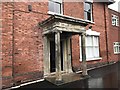 SJ8546 : Newcastle-under-Lyme: porch on side of 3 King Street by Jonathan Hutchins
