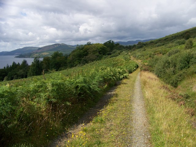 The track to the radio masts