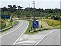 SP1498 : M6 Toll Road, Exit at Junction T3 by David Dixon