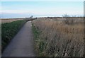 TF7443 : Footpath to the beach RSPB Titchwell by Steve  Fareham