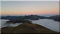 SH6154 : A sunrise cloud inversion, looking at Y Wyddfa from Moel Siabod by Ben Meyrick