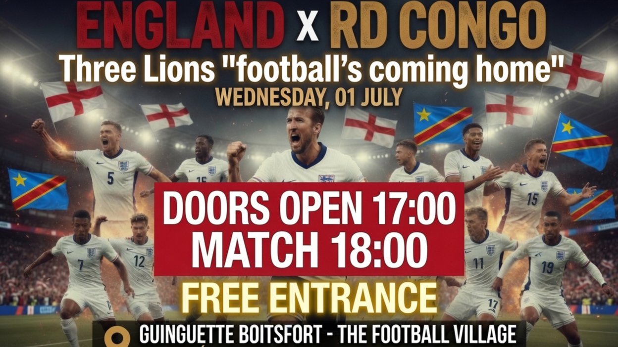 ENGLAND 🏴󠁧󠁢󠁥󠁮󠁧󠁿 x 🇨🇩 RDC CONGO | FREE ENTRY 📍PLACE WIENER