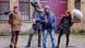 A group of four journalism and media design trainees with sound and camera equipment reporting on the Berlinale film festival.