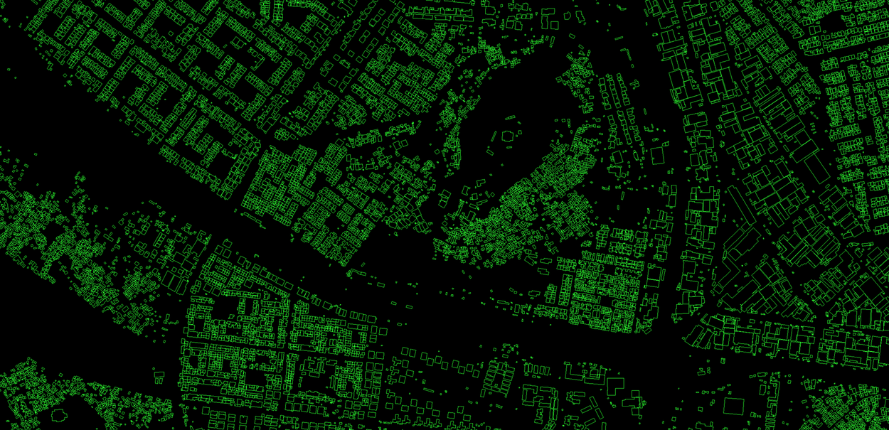 open buildings aerial view