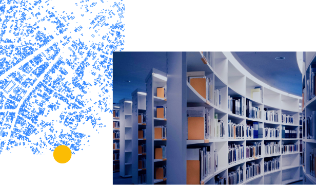 View of a library of resources