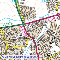 1:50,000 Modern Day Landranger(TM) Map &copy; Crown Copyright