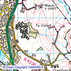 1:50,000 Modern Day Landranger(TM) Map &copy; Crown Copyright