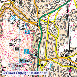 1:50,000 Modern Day Landranger(TM) Map &copy; Crown Copyright