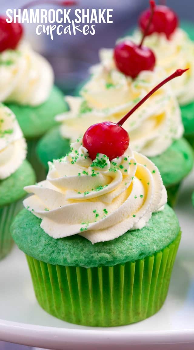 Shamrock Shake Cupcakes