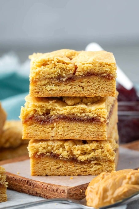 Peanut Butter and Jelly Gooey Bars