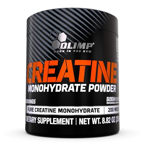 OLIMP Born in The Gym Creatine Powder 8.82 Oz (50 Servings) Pure Creatine Monohydrate Powder in Micronised Quality - Optimal High Dose