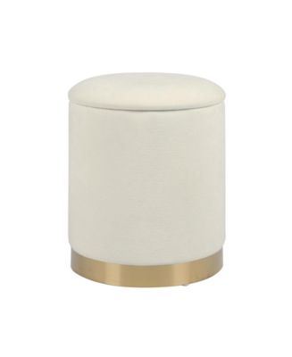 TOV Furniture Zoe Chenille Round Storage Ottoman  | Bloomingdale's