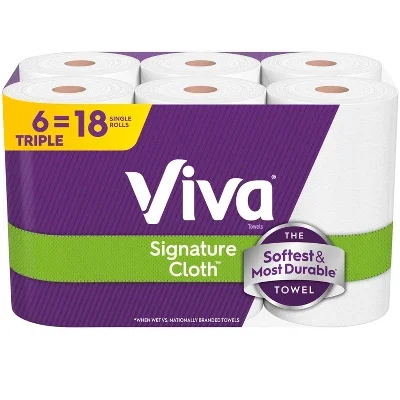 Viva Signature Cloth Choose-A-Sheet Paper Towels - 6 Triple Rolls