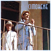 cimorene: two men in light linen three-piece suits and straw hats peering over a wrought iron railing (sun)