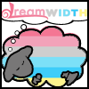 soc_puppet: Dreamwidth Dreamsheep with wool and logo in genderflux pride colors (Genderflux)