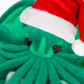 prettyarbitrary: Fuzzy Cthulhu plushy with a Santa hat (Christmas Cthulhu)